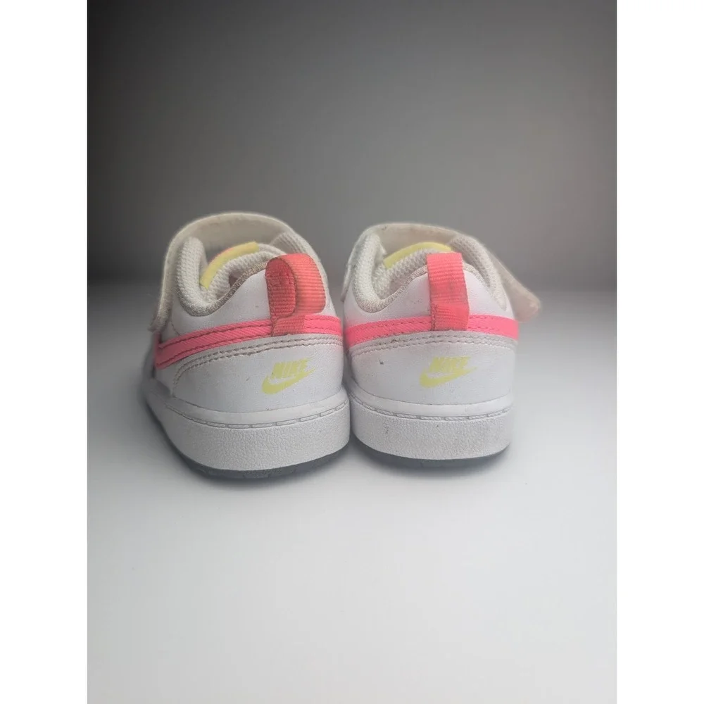 Nike Court Borough Low 2 Toddler Shoes White/Pink Size 6C